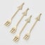 Christmas Enchanted Forest Fork Set Brass / Gold-Tone 4pce Carousel 1