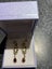 Gold and garnet drop earrings Carousel 2