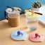 4 Piece Set Antidust Silicone Cup Lid Mug Cover With Spoon Holder Hot Drink Carousel 3
