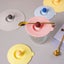 4 Piece Set Antidust Silicone Cup Lid Mug Cover With Spoon Holder Hot Drink Carousel 4