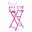 La Bella Pink Folding Tall Chair Dark Humor Movie Director 75Cm Carousel 1