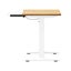 120Cm Electric Standing Desk With Drawer Height Adjustable White & Oak Carousel 8