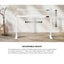 150Cm Electric Standing Desk With Drawer Height Adjustable White Carousel 7