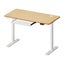 140Cm Electric Standing Desk With Drawer Height Adjustable White & Oak Carousel 9