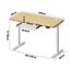 140Cm Electric Standing Desk With Drawer Height Adjustable White & Oak Carousel 10