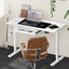 150Cm Electric Standing Desk With Drawer Height Adjustable White Carousel 1