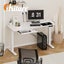 140Cm Electric Standing Desk With Drawer Height Adjustable White Carousel 10