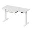 140Cm Electric Standing Desk With Drawer Height Adjustable White Carousel 2