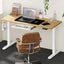150Cm Electric Standing Desk With Drawer Height Adjustable White Oak Carousel 1
