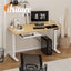 150Cm Electric Standing Desk With Drawer Height Adjustable White Oak Carousel 10