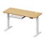 150Cm Electric Standing Desk With Drawer Height Adjustable White Oak Carousel 2