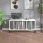 Record Cabinet White 100X38X48 Cm Engineered Wood Ntokno Carousel 4