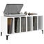 Record Cabinet White 100X38X48 Cm Engineered Wood Ntokno Carousel 5