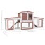 Vida Xl Outdoor Large Rabbit Hutch 204X45x85 Cm Wood Carousel 2