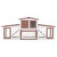 Vida Xl Outdoor Large Rabbit Hutch 204X45x85 Cm Wood Carousel 4