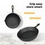 Toque 2Pcs Cast Iron Frying Pan Set Non Stick Skillet BBQ Cookware 21cm /27cm Carousel 3