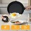 Toque 2Pcs Cast Iron Frying Pan Set Non Stick Skillet BBQ Cookware 21cm /27cm Carousel 6
