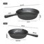 Toque 2Pcs Cast Iron Frying Pan Set Non Stick Skillet BBQ Cookware 21cm /27cm Carousel 2