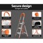 Giantz 3 Step Ladder Multi Purpose Folding Aluminium Light Weight Non Slip Platf Carousel 5