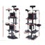I.Pet Cat Tree 203Cm Tower Scratching Post Scratcher Condo Trees House Bed Grey Carousel 2