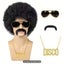 Men’s 70s Disco Wig & Costume bling Set Carousel 1