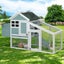 I.Pet Chicken Coop Rabbit Hutch Large House Run Cage Outdoor Carousel 4
