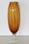 ***BEAUTIFUL AMBER GLASS VASE WITH CLEAR GLASS TWISTED STEM*** Carousel 1