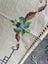 A lovely bright linen hand embroidered Doily/tray cloth Carousel 4