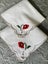 2 perfect unused pure white embroidered serviettes Carousel 1