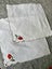 2 perfect unused pure white embroidered serviettes Carousel 4