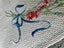 A lovely white huckaback linen embroidered hand towel Carousel 1