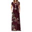 Women's Short Sleeve Long Floor Length Maxi Slim Beach Dresses Carousel 5