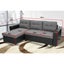Sarantino 3-seater Corner Sofa Bed Storage Lounge Chaise Couch Grey Carousel 2