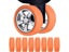 20/2pcs Roller Protective Sleeve Silicone Luggage Wheels Protector Travel Carousel 1