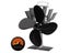 4 Blade Heat Powered Stove Fan Black Fireplace Fan Komin Log Wood Burner Eco Carousel 1