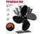 4 Blade Heat Powered Stove Fan Black Fireplace Fan Komin Log Wood Burner Eco Carousel 3