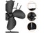 4 Blade Heat Powered Stove Fan Black Fireplace Fan Komin Log Wood Burner Eco Carousel 6