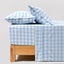 Dreamaker Lola Washed Cotton Yarn Dyed Gingham Sheet Set Sky King Single Carousel 1