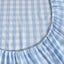 Dreamaker Lola Washed Cotton Yarn Dyed Gingham Sheet Set Sky King Single Carousel 4