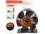 6 Blades Heat Powered Stove Fan Black Fireplace Komin Log Wood Burner Eco Carousel 3