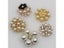 Mixed Size Rhinestone Pearl Buttons Wedding Decoration DIY Flatback Gold Carousel 4