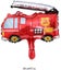 Fire Truck Party Balloons Package Birthday Party Decoration Carousel 7