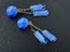 antique art glass drop earrings clip backs Germany Carousel 5