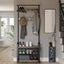 4-in-1 Hall Tree Coat Rack with Shoe Bench and Storage Shelves Carousel 1