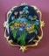HAND PAINTED FLORAL BROOCH Carousel 1