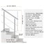 39.4In Handrails For Outdoor Steps 2 Crossbars Staircase For Porch Deck Carousel 3