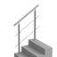 39.4In Handrails For Outdoor Steps 2 Crossbars Staircase For Porch Deck Carousel 9