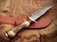 Hand Made Damascus Steel Stag Horn & Rose Wood Handle Collector Knife RRP 400$ Carousel 3