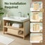 Large Foldable Bath Tub Soaking Freestanding Bathroom Portable Shower Spa Cover Carousel 5