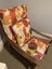 Original mid century Don Chair recovered in fabulous linen fabric Carousel 2